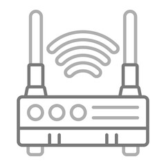 Wireless Router Greyscale Line Icon