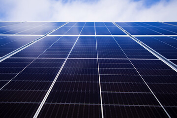 solar power plant, close-up panel