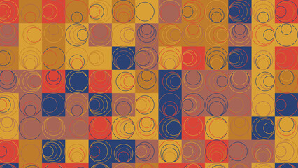 blue and beige geometric pattern, seamless wallpaper for fabric, tile, tablecloth