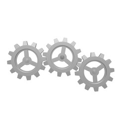 Industry gears. 3D image.