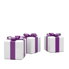 3D gift box. 3D icon.