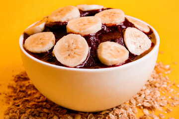 Acai Bowl Brazil Food Oat Grains Banana