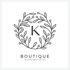 Premium letter K logo design for Luxury, Restaurant, Royalty, Boutique, Hotel, Jewelry, Fashion and other vector illustration for business and company