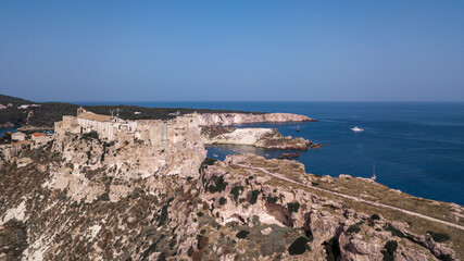 Obraz premium Italy, August 2022: aerial view of the archipelago of the Tremiti islands in Puglia