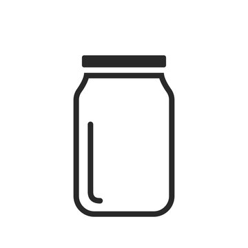 jar line icon. food preservation, marmalade and jam symbol. isolated vector image