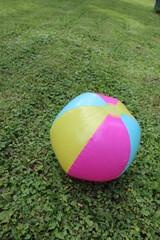 Pool toys in grass inflatable 