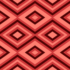 Seamless pattern with rhombus motifs in 3 colors