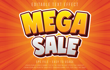 Mega sale editable text effect