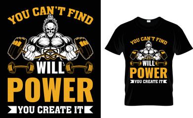 Fitness T-shirt design template 