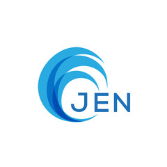 JEN letter logo. JEN blue image on white background. JEN Monogram logo design for entrepreneur and business. . JEN best icon.
 - obrazy, fototapety, plakaty