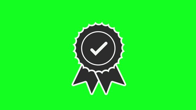 Certificate icon. Premium quality. Achievement badge. Profile Verification. Check mark icon. Quality mark. Achievement award grant