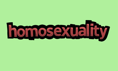 HOMOSEXUALITY writing vector design on a green background