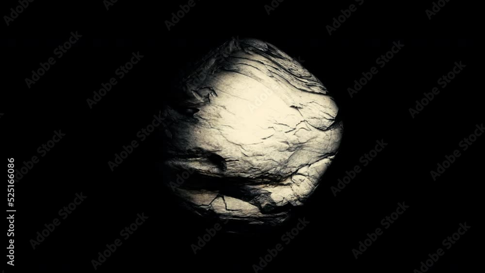 Poster abstract 3d transforming monochrome shape isolated on a black background. motion. unknown spherical 