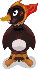 illustration of fire bird isolated on white background