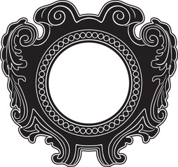 baroque frame vector design 
