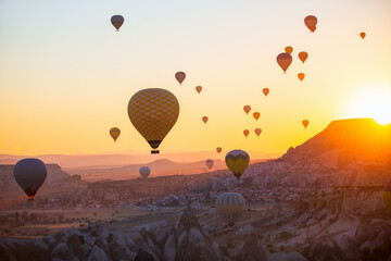 Sunrise hot air balloons in Cappadocia