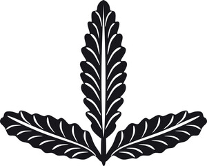 black leaves logo vector design