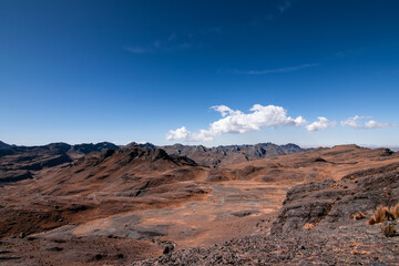 Andes mountains in Cochabamba Bolivia