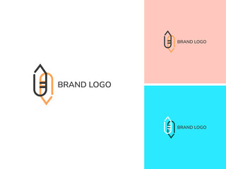 ILLUSTRATION ABSTRACT PENCIL LOGO ICON DESIGN VECTOR
