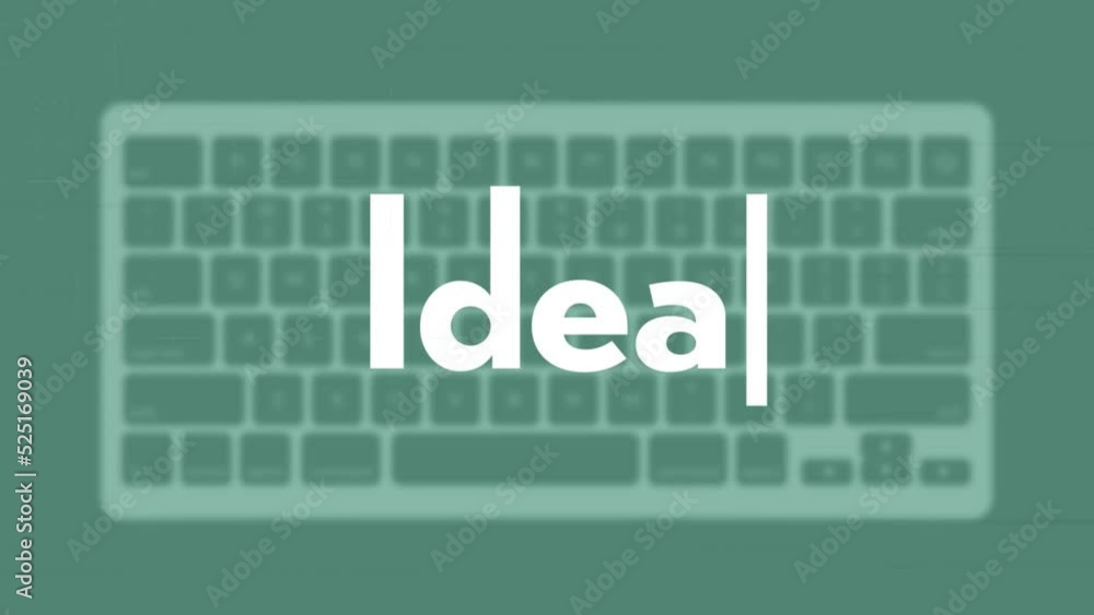 Leinwandbilder idea title. modern flat web template with keyboard template on gray background