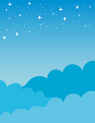 blue sky with clouds