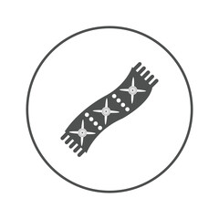 Christmas scarf winter icon | Circle version icon |