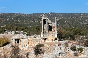 A monumental tomb built in Olba Kingdom era, was an ancient kingdom in south Anatolia. It was a...