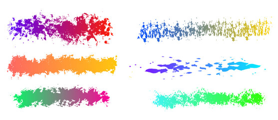 set of watercolor splashes