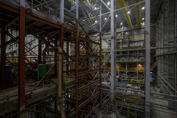 Panoramic view of big fertilizer plant.