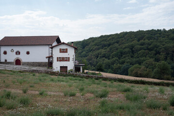 Obraz premium Rural paradise. Village house in the middle of the mountain