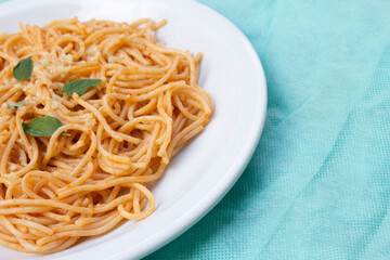 spaghetti with shrimp