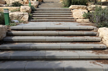 Staircase in the city park.