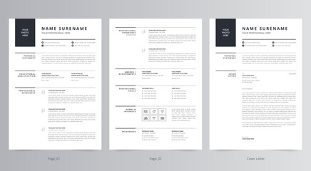 Professional Resume or CV and Cover Letter Template