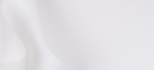 Abstract geometric shape white color paper background. Creative monochrome background of shape and curve lines