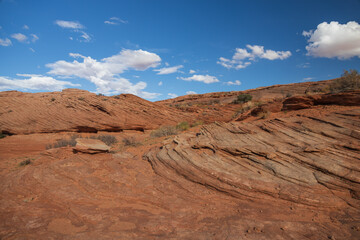 Rock formations viewed from the Beehive trail in Page, Arizona