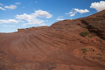 Naklejka premium Rock formations viewed from the Beehive trail in Page, Arizona