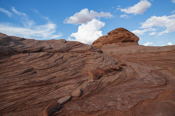 Rock formations viewed from the Beehive trail in Page, Arizona