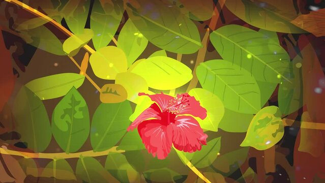 wild plant with tropical flower
