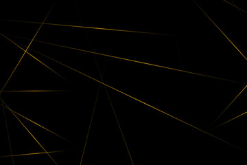 Abstract black with gold lines, triangles background modern design. Vector illustration EPS 10.