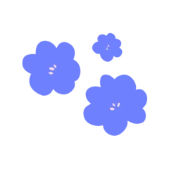 Behangcirkel Blue Flowers Design Very Cool © RINI