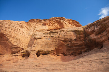 Rock formations viewed from the Beehive trail in Page, Arizona