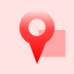 Location map icon, gps pointer mark