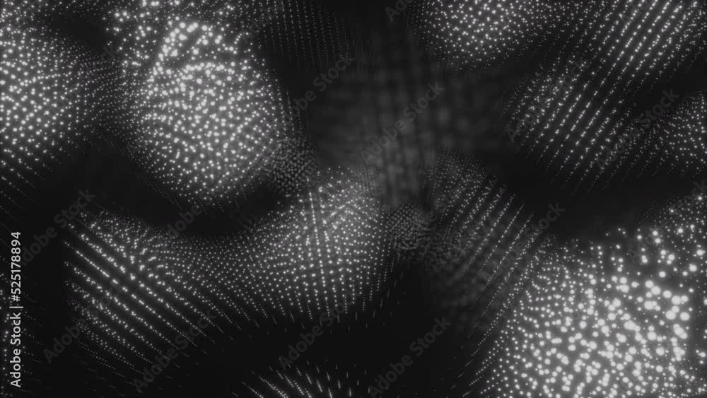 Poster concept view of neurons firing in an artificial intelligence, deep learning neural network. design. 