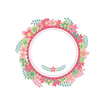 wreath celebration floral flowers pastel round circle wedding anniversary bouquet title intro transparent png