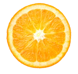 Fotobehang slice of orange fruit isolated © AlenKadr