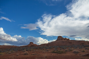 Rock formations viewed from the Beehive trail in Page, Arizona