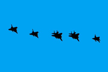 Formación de aviones de combate