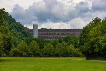 South Holston earth dam near Bristol, Tennessee.