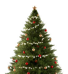 Christmas fir, decorated tree 3d-illustration