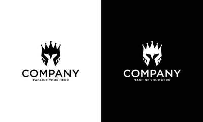 Queen of Sparta logo design inspiration, Spartan Helmet, ancient warrior vector. With a flat and clean logo style
